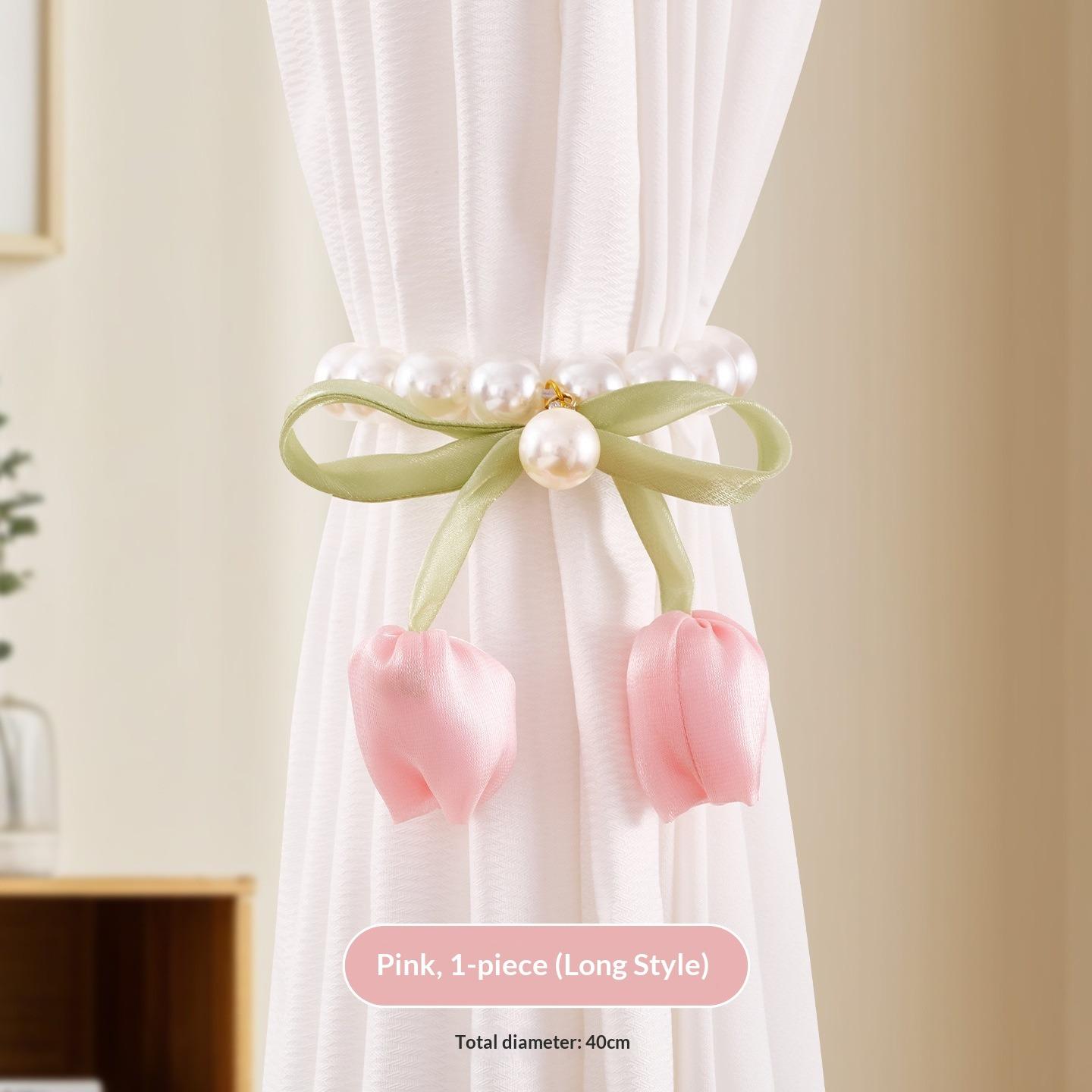 

Подхваты для штор, Магнитная застежка с жемчугом, Подхваты для штор из тюля с тюльпанами, Креативные аксессуары для украшения штор, Веревка для завязывания штор