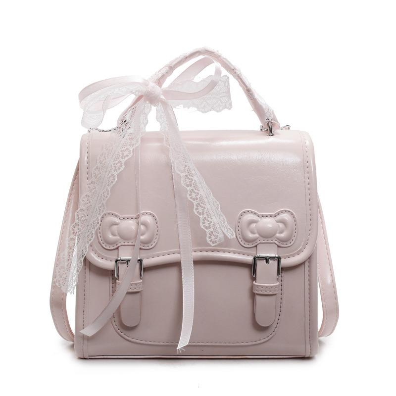 College style backpack bag women's new trendy spring fashion backpack versatile sweet schoolbag portable small square bag