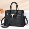 Stylish Large Capacity Crocodile Pattern Tote Handbag For Trendy Everyday Use