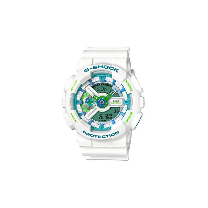 

Casio LCD/pointer dual display series G-SHOCK classic series classic pointer dual display dial electronic movement resin strap Japanese GA-110WG-7A білий