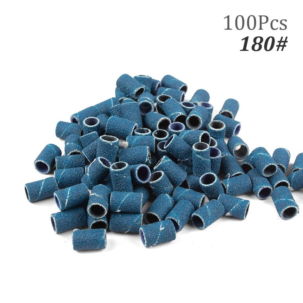 100pcs Nail Drill Bits Sanding Bands for Nail Drill File Grinder Sander Band Set for Acrylic Nails Gel Removing Pedicure Tool