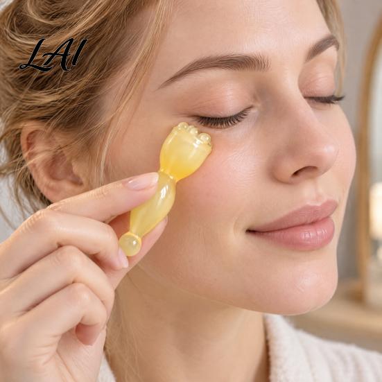 Eye Contour Massager 2Pcs Double-Ended Massage Stick Face & Sculpting Tool Facial Puffiness Relief Stick Wand for Tired Eyes Relief Reduce
