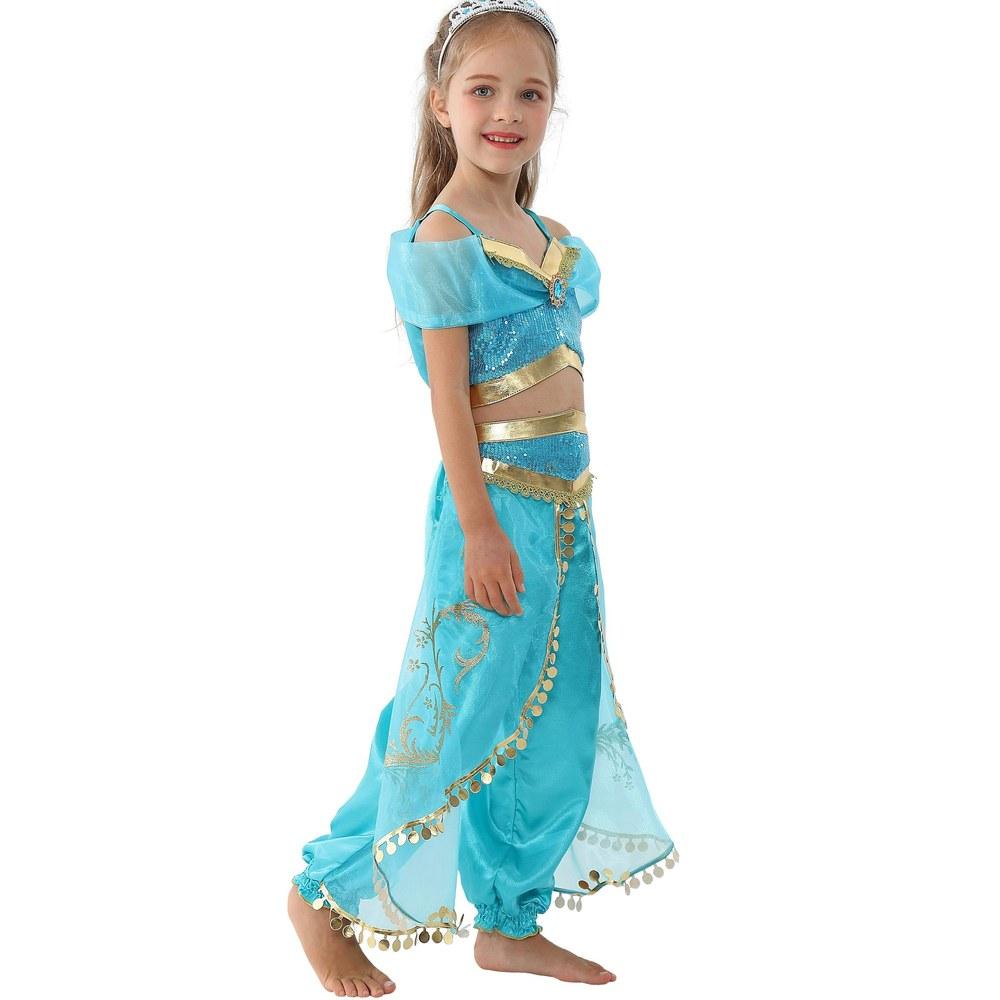 Dressy Daisy Toddler Girl Desert Princess Costume Cosplay Skirt Dress Blue Size 8-9 Years 130