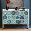 10pcs/set Mandala Style Crystal Hard Tiles Ceramics Wall Sticker Kitchen Wardrobe Decor Art Mural & Stick Wall Decals