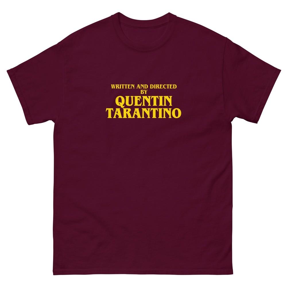 Directed by Quentin Tarantino Yellow Font Unisex classic tee Unisex T-Shirt M