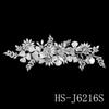 New bridal headdress rhinestone pearl comb metal leaf handmade hair accessories soft pottery flower plate hair comb