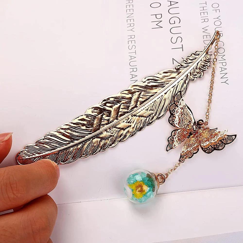 Elegant Metal Feather Bookmark Perfect Gift for Women Book Lovers Teachers Mom Birthday Christmas Mothers Day Present