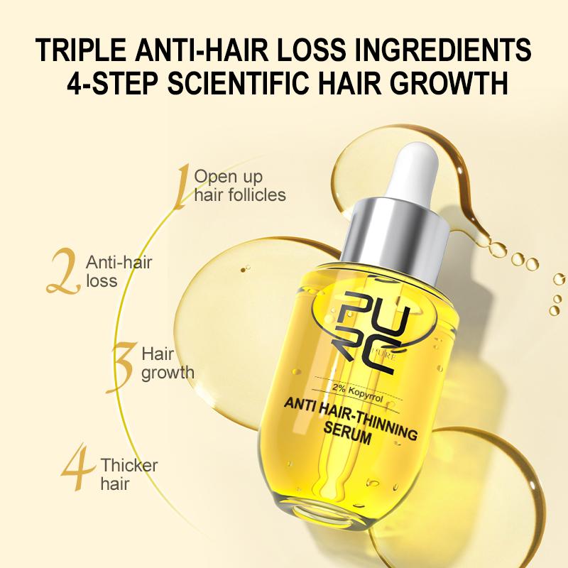 PURC Ginger Hair Growth Serum for Men Women - Hair Regrowth Thicken Thinning Hair Loss Treatment Hair Care