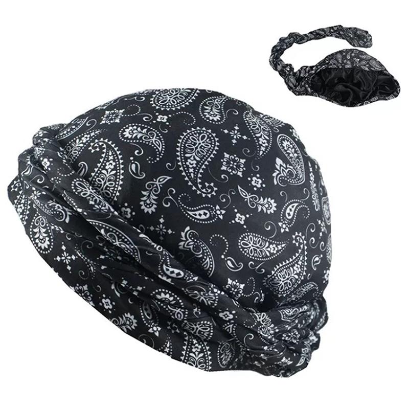 Men Women Paisley Print Headscarf Pirate Hat Outdoor Sport Cycling Bandana Sweat Absorbant Muslim Turban Bohe Style Head Wrap