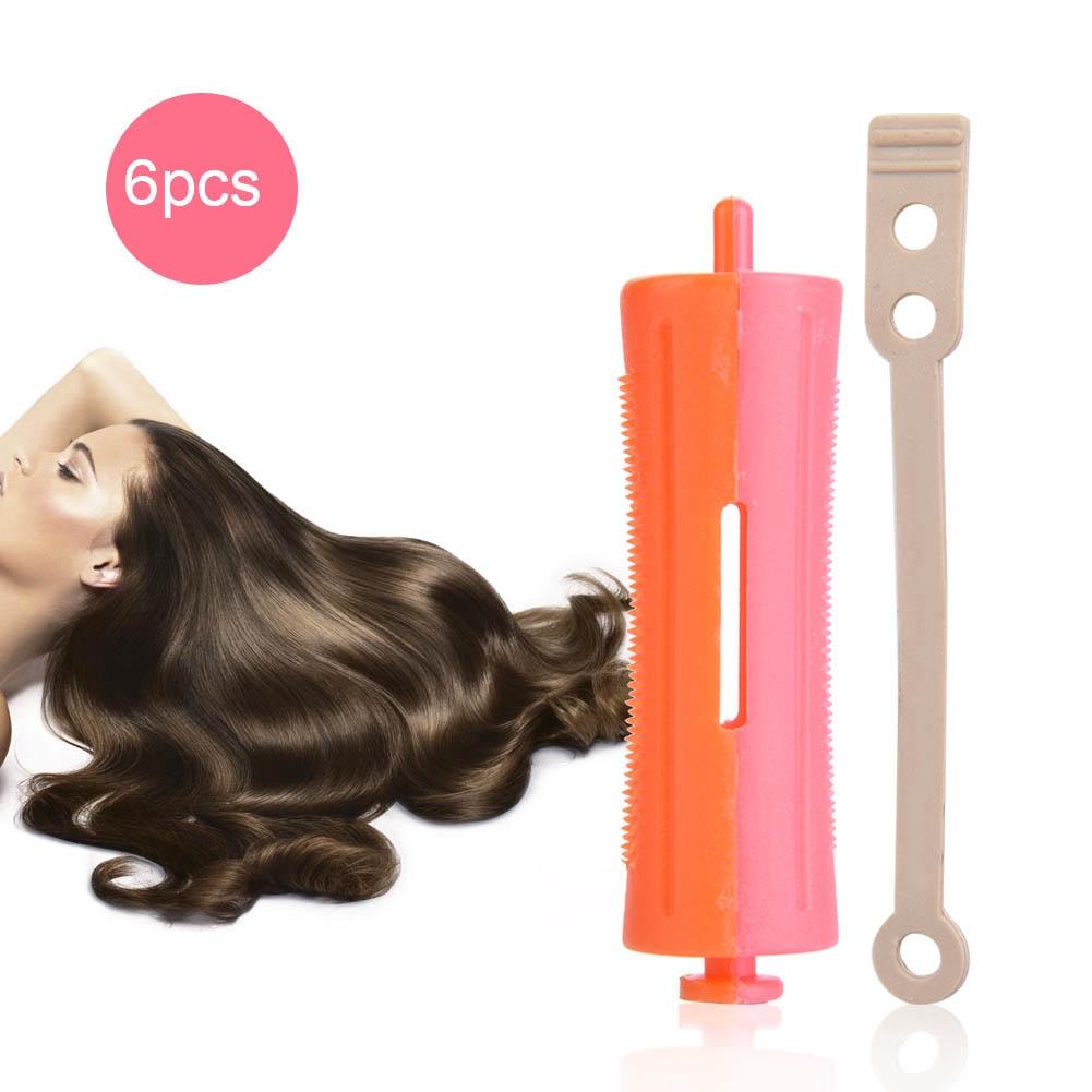 6Pcs Standard Hair Rollers Heat Perm Wave Rod Hair Clip Curlers Hairdressing Tool SH 10
