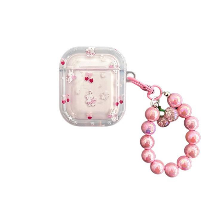 Cartoon Cherry Rabbit for AirPods Pro1 Apple Bluetooth Wireless 1/1/1 Generation Earphone Cover Cute Soft