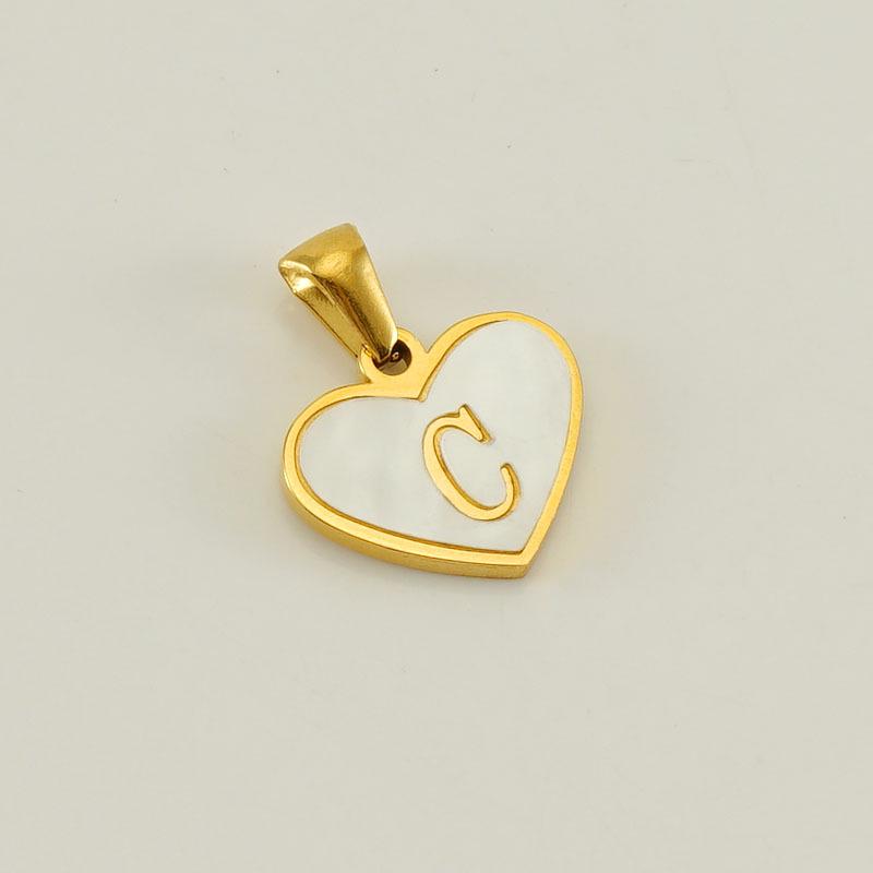 High-Quality Stainless Steel Heart Letter Pendant Necklace - Trendy Ins Style Clavicle Chain