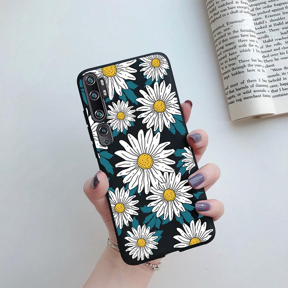 Love Heart Sunflower Case for Xiaomi Mi Note 10 Pro Case Bumper Silicone Back Cover for Xiomi Xiaomi Mi Note 10 Note10 Pro Case