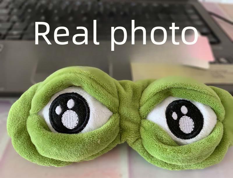 Lonely Frog Sad Eye Mask - Breathable & Funny Anime-inspired Peripherals