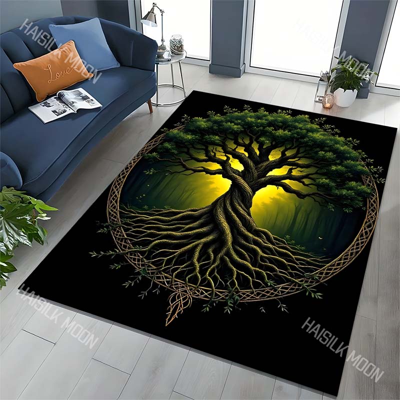 Mysterious Tree of Life Carpet for Living Room Bedroom Bedside Floor Mat Sofa Table Area Rugs Home Decor Luxury Gifts
