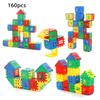 140/160/260Pcs Kids Waffle Building Blocks Toy Toddlers Boys Girls Interlocking Blocks Construction Learning STEM Educational Toy Set