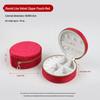 INS Round Mini Travel Jewelry Gift Box: Compact Ring Storage Case