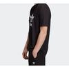 Adidas Originals Trefoil Logo Contrast Round Neck Short Sleeve T-Shirt Men Tops Black ED7043