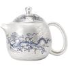 Hand-Painted Silver Dragon Tea Pot Set