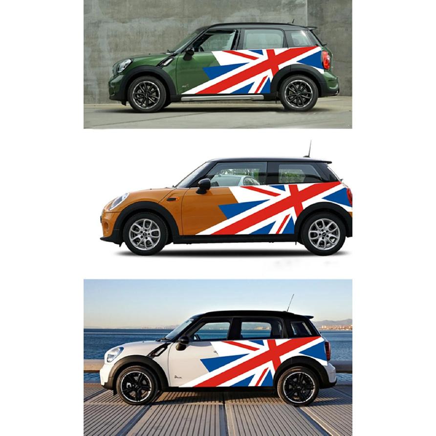 Union Jack Car Exterior Door Side Body Stickers Decal For MINI Cooper Countryman R60 R55 R56 F55 F56 F60 Car Styling Accessories