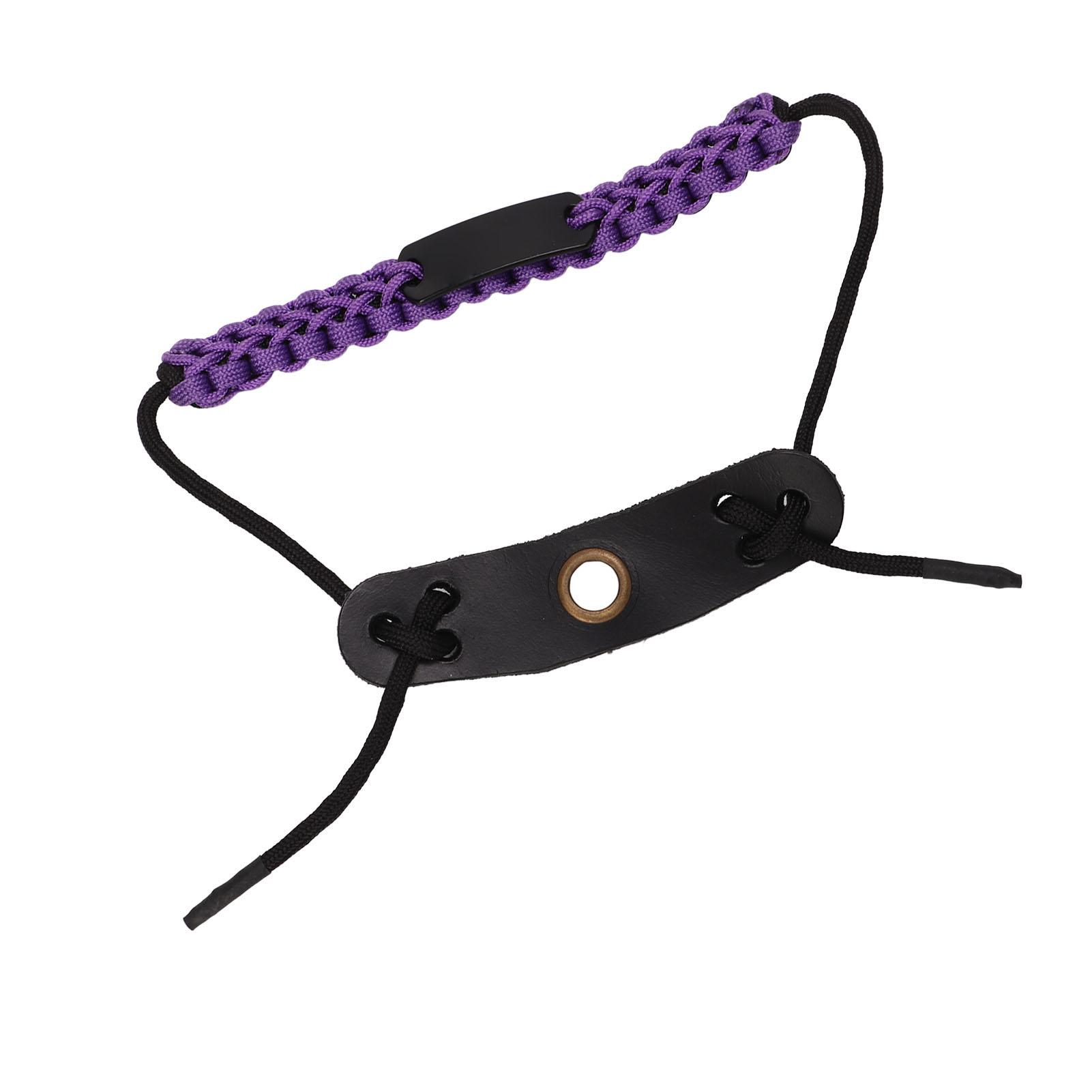 

Nylon Rope Bow Archery Wrist Sling Adjustable Bows Arrows Wrist Rope for Hunting Shooting Red Purple фіолетовий