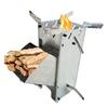 Aragaz Rachetă de Camping cu Ardere Lemn Outdoor Backpacking Urgență Supraviețuire Drumeție Călătorie Picnic BBQ Oțel Inoxidabil Portabil Aragaz Ardere Lemn