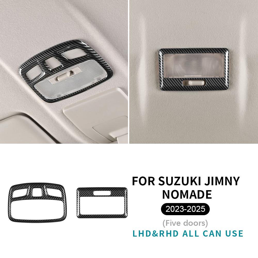 Reading Light Sticker For Suzuki Jimny JB74 JB64 Nomade 2018-2025 3/5-Doors Car Glossy Black Carbon Fiber Style Accessories