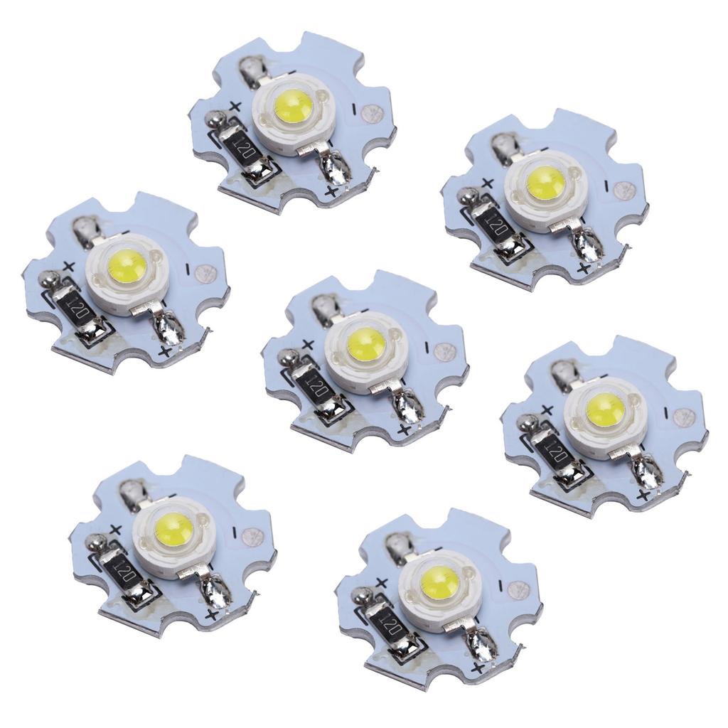 25 stk 0,5W 5V Høy effekt LED Lampeperle Lyskilde Chip med AluminiumplateHvit Lys: 6000?6500K