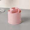 360 Rotating Makeup Brush Holder 5 Slots Cosmetic Organizer Flower Design Spinning Makeup Brush