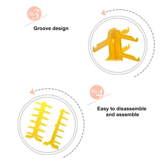 Brillenständer, 4 Sonnenbrillen-Organizer, stabil, bruchsicher, tragbar, Brillenständer, einfach zu montieren, zur Aufbewahrung von Brillen und Sonnenbrillen