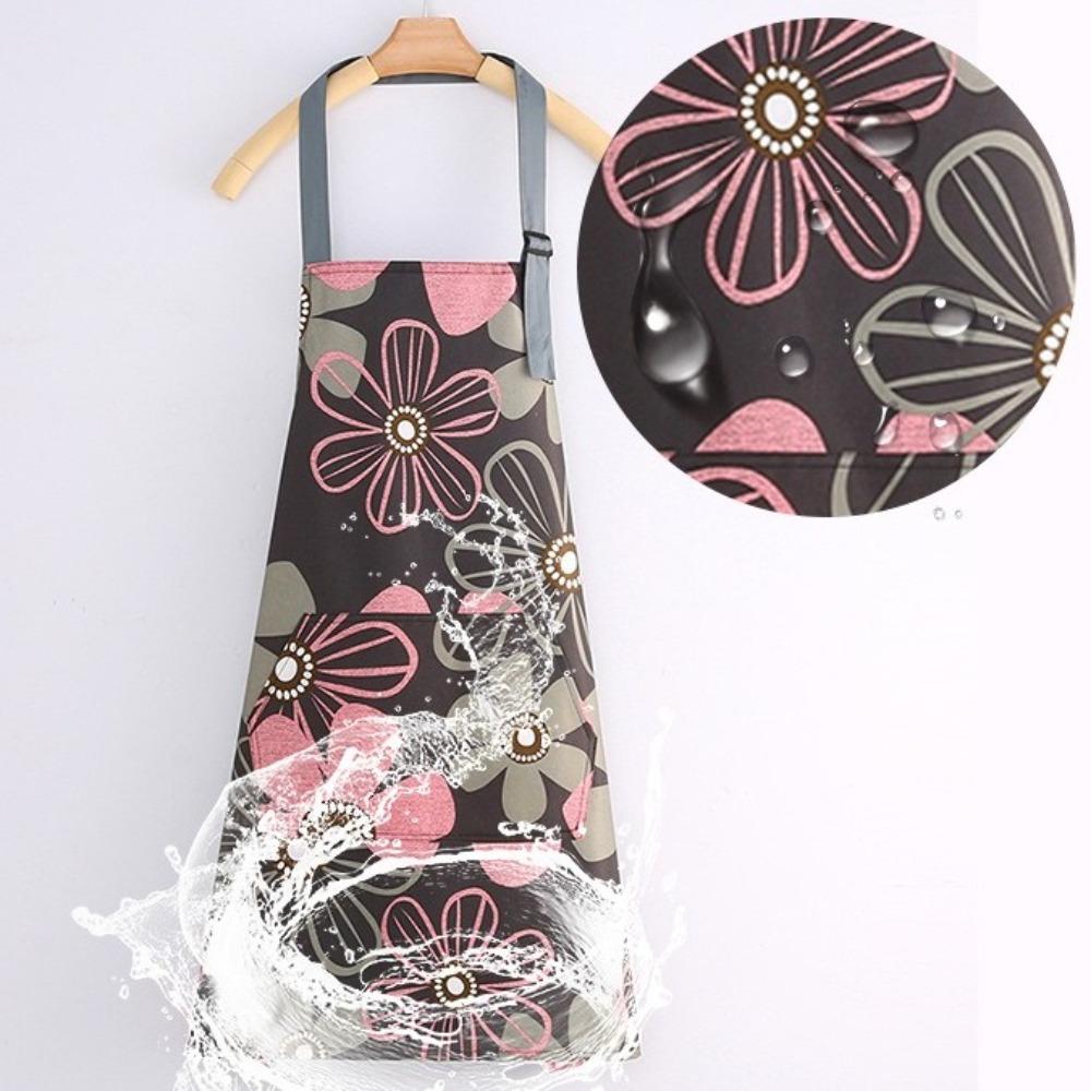 Nieuwe Bloemenprints Keuken Schort Waterdicht Oliebestendig Keuken Schort Anti-vlekken Mouwloos Horeca Ober Werkkleding