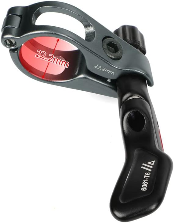 BBxunsless MTB-Sattelstützen-Dropper-Fernhebel, verstellbarer Rennrad-Drop, mechanische Fernbedienung für 22,2-mm-Lenker, Schwarz