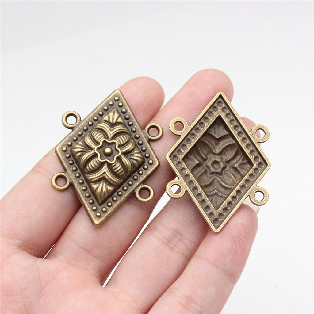 

Аксесуари Деталі Чотири отвори З єднувач для намиста Мінімалістичні Ювелірні Компоненти QA023 A06-4pcs-31x43mm