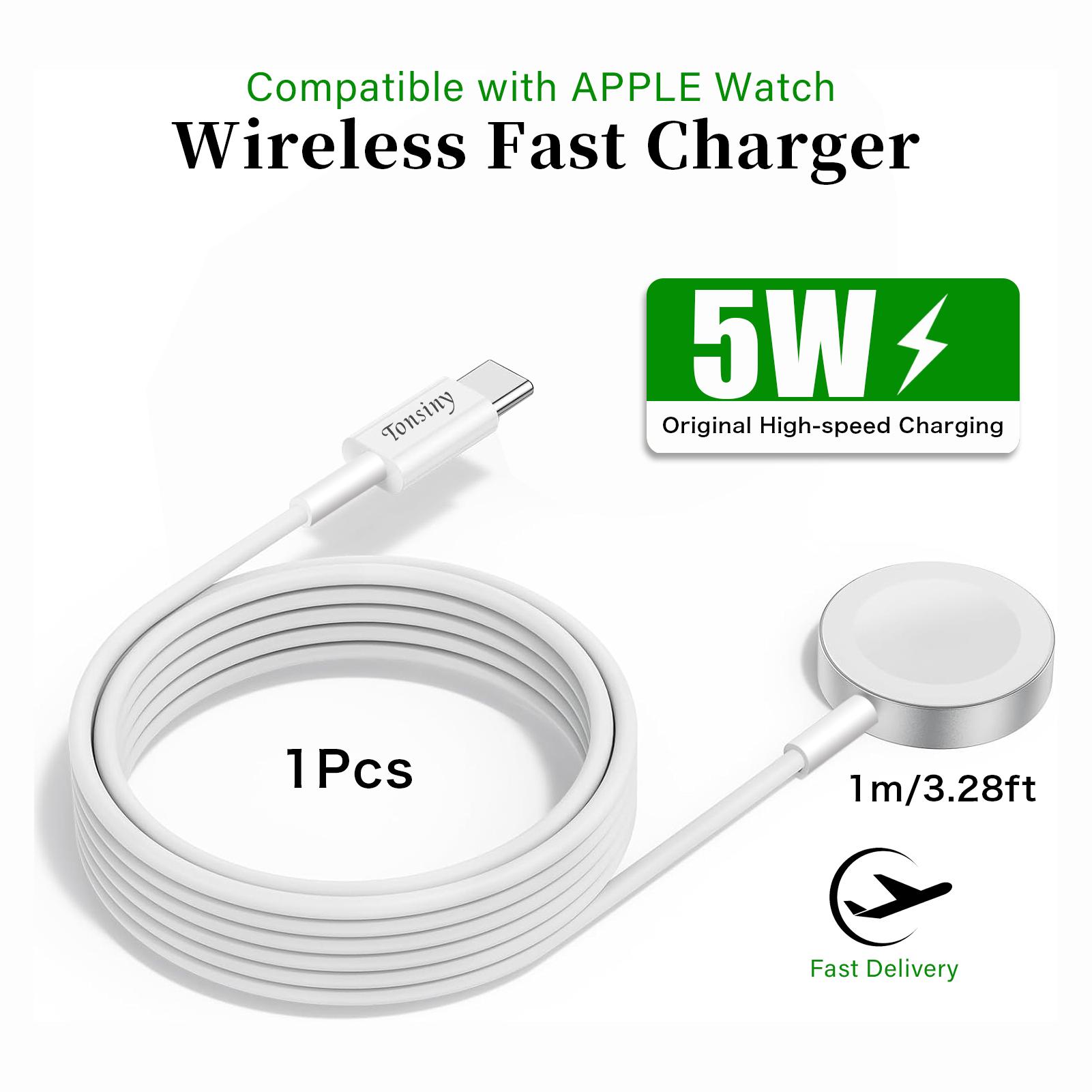 

Портативное магнитное беспроводное зарядное устройство для часов для Watch series10 9 8 7 6 5 4 3 2 1 SE кабель USB C для зарядки часов ultra