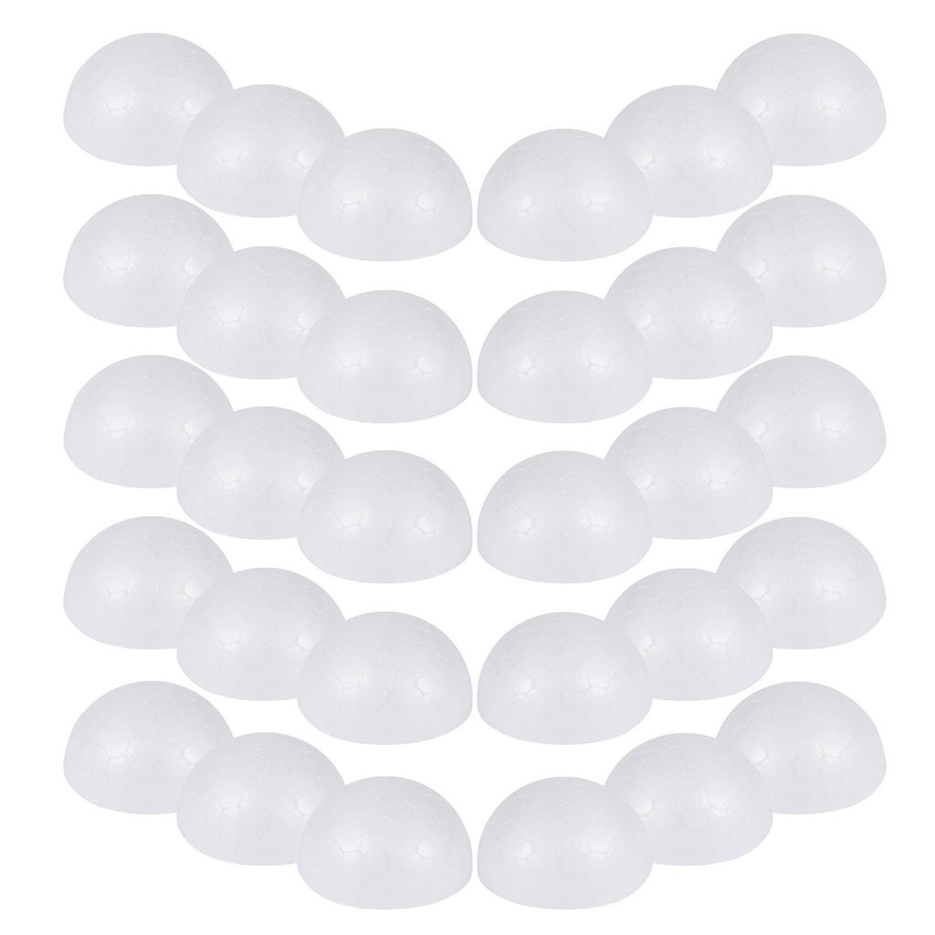 100Pcs Foam Semicircle Half Ball DIY Craft Material White Christmas Decoration Flower Arrangement Supplies Children Painting