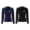 Women Neoprene Wetsuit Jacket Long Sleeve Zipper Design 3mm Thick Stretch Top Water Sports