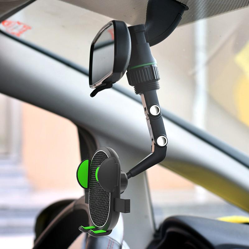 

Doukuan Multi-Functional Car Phone Holder for Rearview Mirror and Rear Seat Video Display зелёный