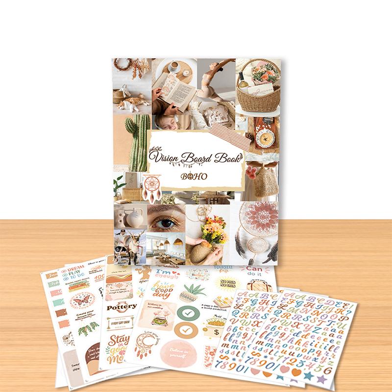 6 Sheet Sticks Vision Board Book, Vision Board Supplies For Women, Vision Board Clip Art Book, Vision Board Pictures And Quotes
