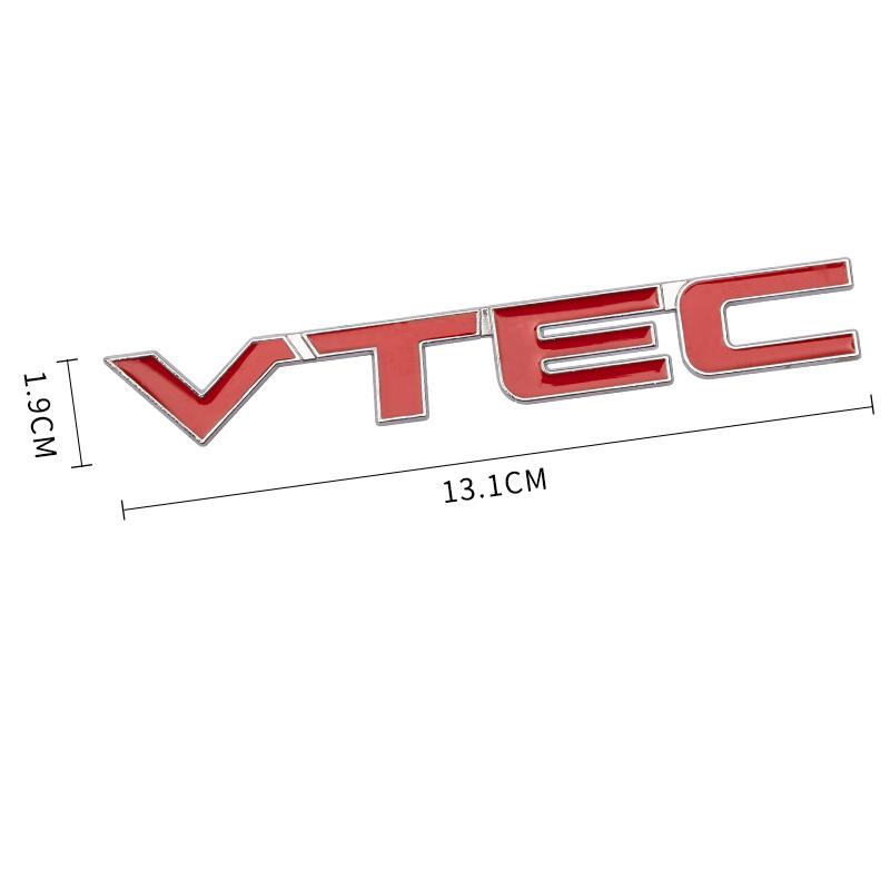 Bil 3D metall i-VTEC VTEC bil bakre bagasjeromskropp emblem-merke klistremerker for Honda CRV City Civic Hornet City Accord Insight