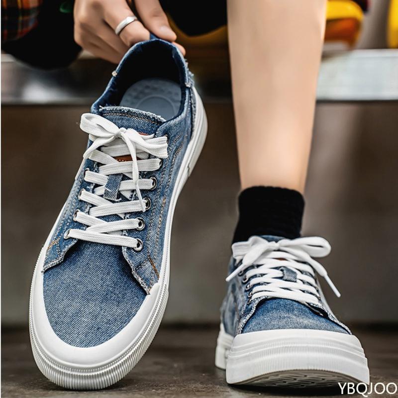 Fashion Summer New Lightweight Breathable Canvas Shoes for Boys Soft Soled Casual  Low Top Flat Bottom Simple Comfortable Men's Shoes