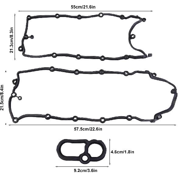 Valve Cover Gasket Kit,LR010789 LR010882 Left and Right Rocker Valve Cover Gasket Set Fit for LandRover Range Rover 5.0L V8 2010-2016,for Range Sport