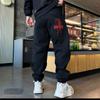 Winter New Trendy Brand Velvet Thickened Embroidered Tied Feet Casual Pants Men's American Ruffian Handsome Loose and Thin Versatile Trousers