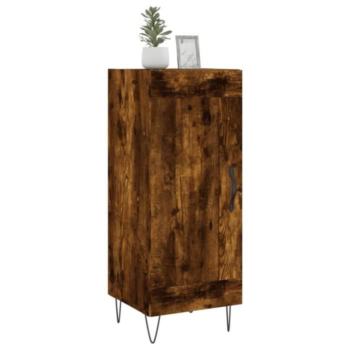 VidaXL Buffet Chêne fumé 34,5x34x90 cm Bois d'ingénierie 830441