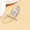 1pc Hip Hop Style Cuff Ring Hollow Geometry Design Match Daily Outfits Party Accessory Adjustable Suitable For Men And Women