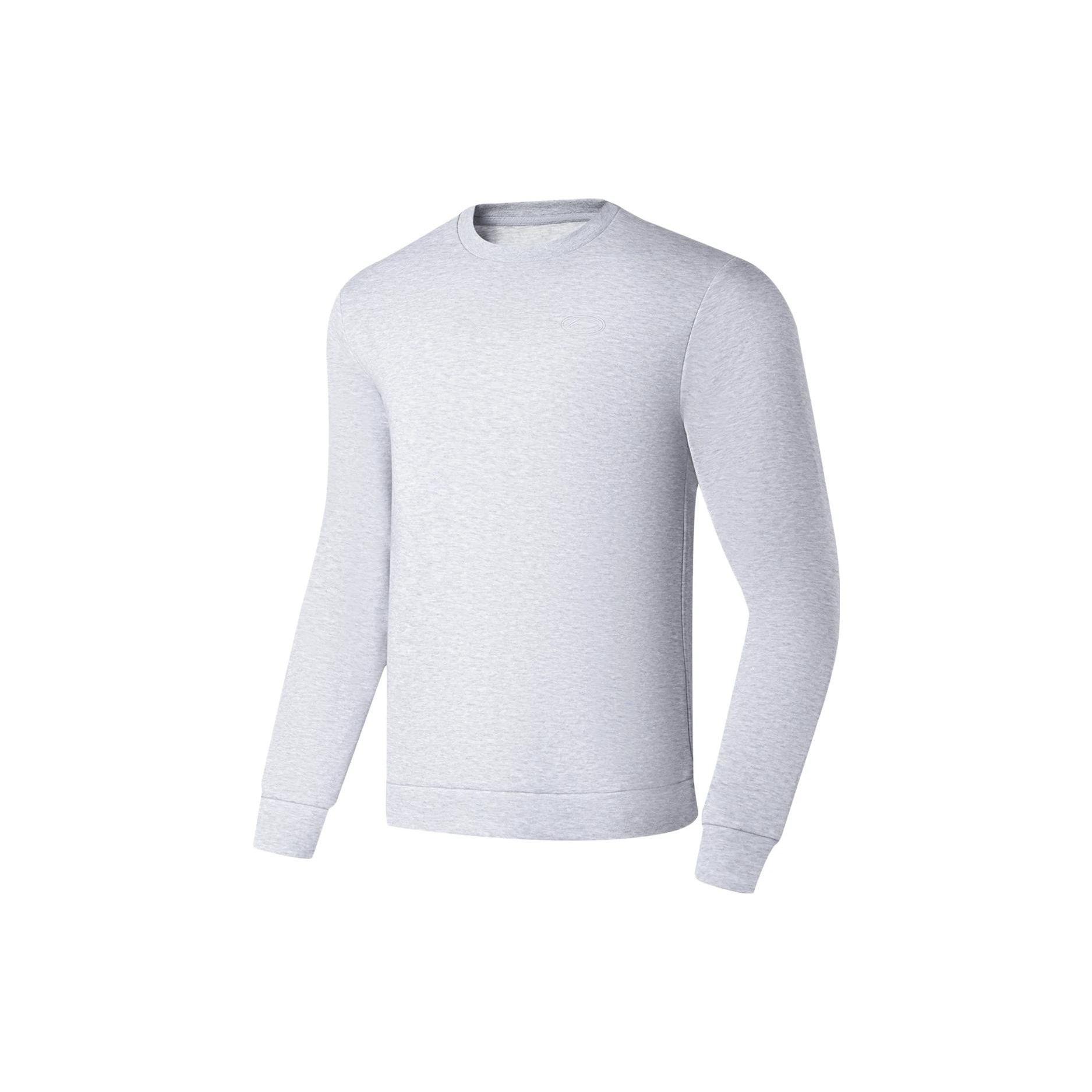 

Li Ning Plain Logo Pullover Sweatshirt Men tops Heather-Gray AWDT101-9 M