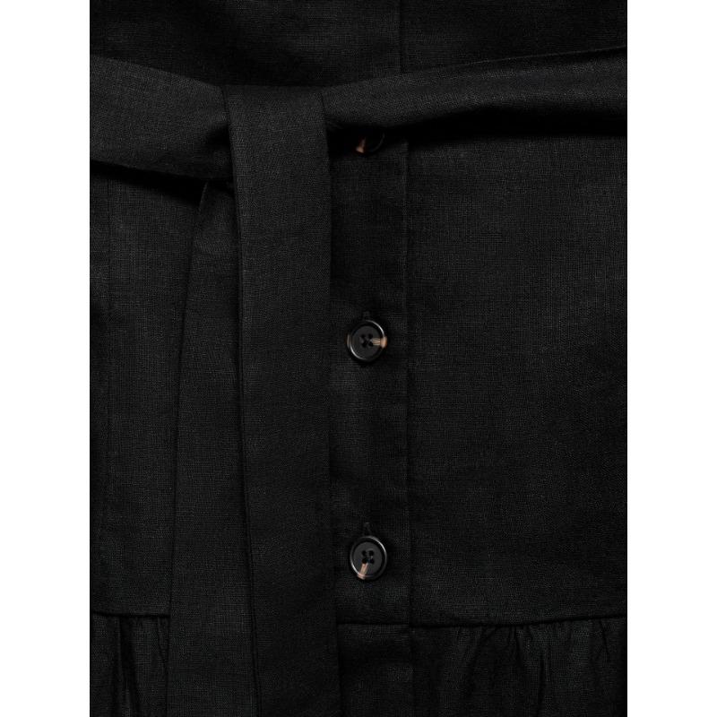 Um Vestido Sem Mangas com Decote em V com um Estilo Feminino Refinado e Elegante para o Trabalho
