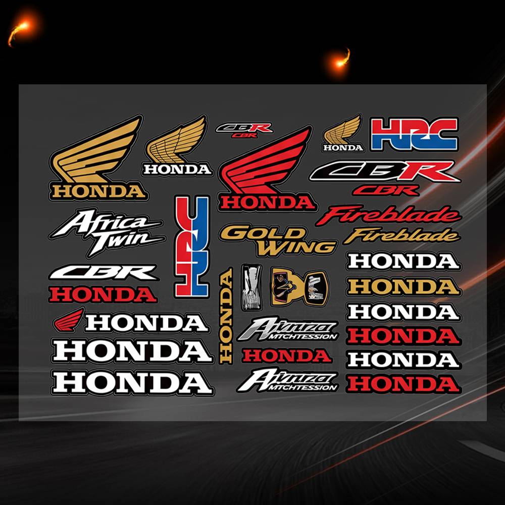 Honda -a Decal Set High Quality Printed and Cut Stickers Motorcycle Sticker 20x30cm