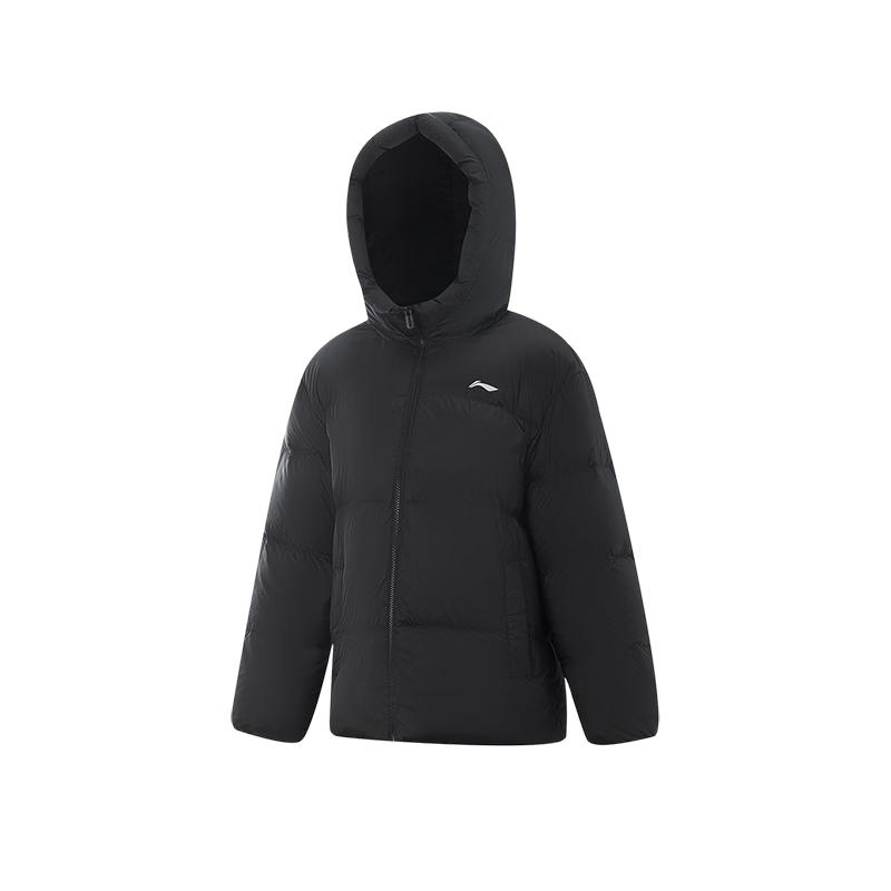 Li-Ning Boys' Water-Resistant 85% Duck Down Short Warm Jacket