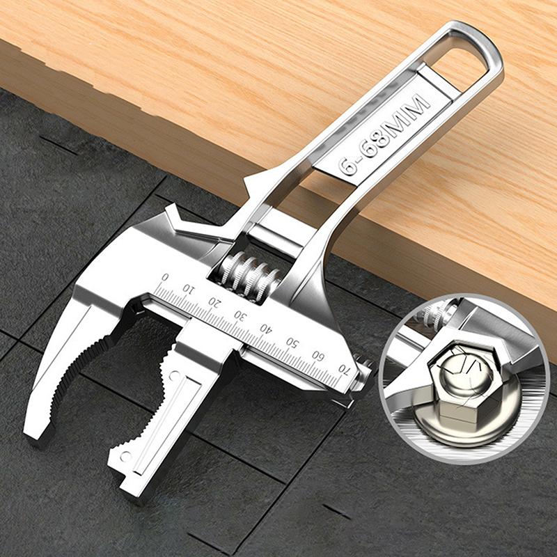

6-68 мм Универсальный Ремонтный Набор Инструменты для Рук для Ванной Комнаты Ключ для Гайки с Большим Отверстием Трубный Ключ Регулируемый Гаечный Ключ Инструмент для Домашнего Ремонта Гаечный Ключ серебряный
