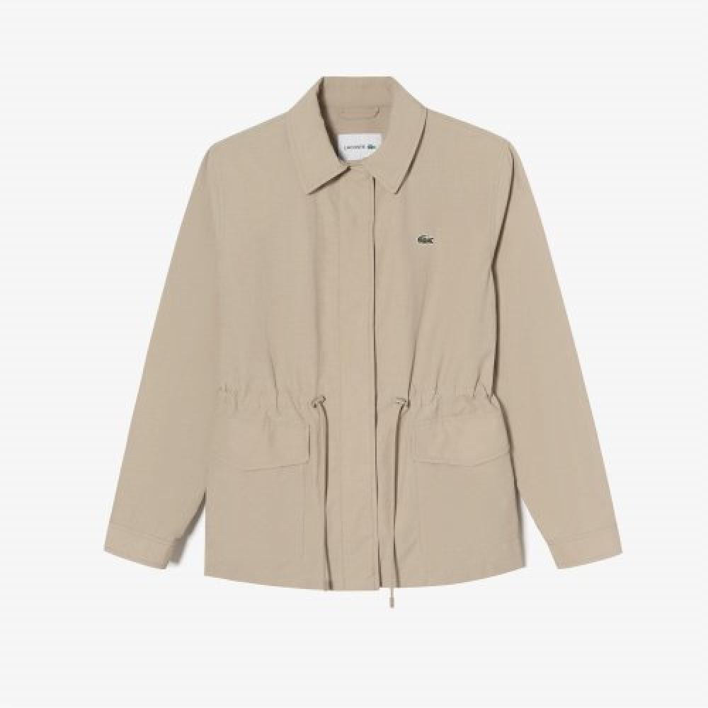 

LACOSTE Женский льняной джемпер сафари [Бежевый]